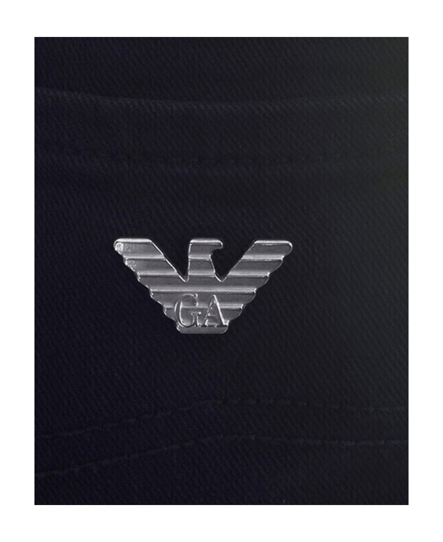 Emporio Armani Logo Denim Pants In Black