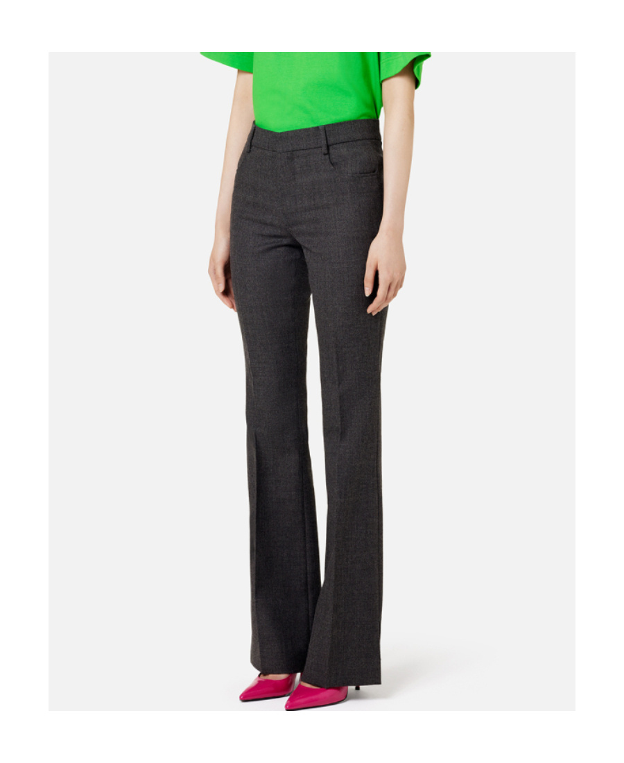 Ami Alexandre Mattiussi Mid-rise Flared Trousers In Black