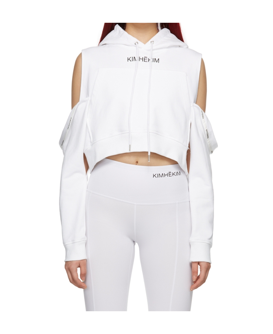 Kimhēkim Logo Hooded Sweater In White