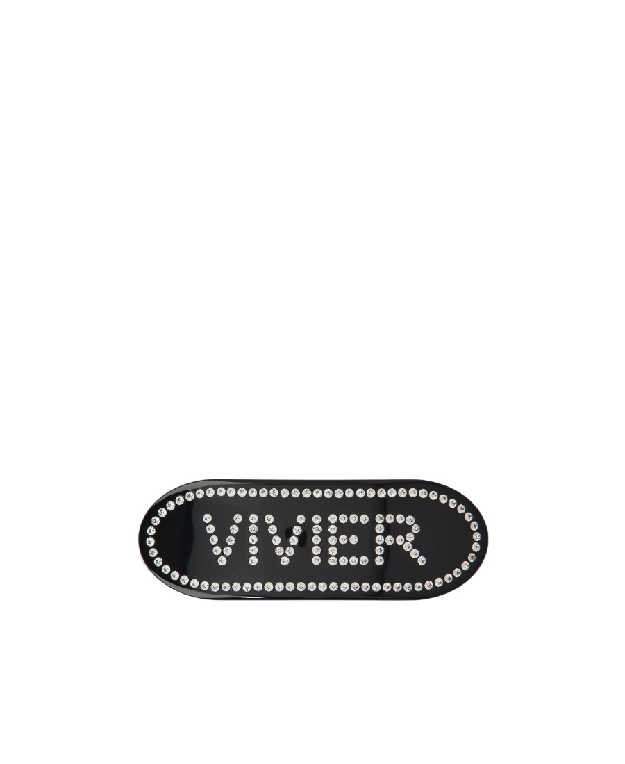 Roger Vivier Vivier Strass Diamond Button Hairpins In Black