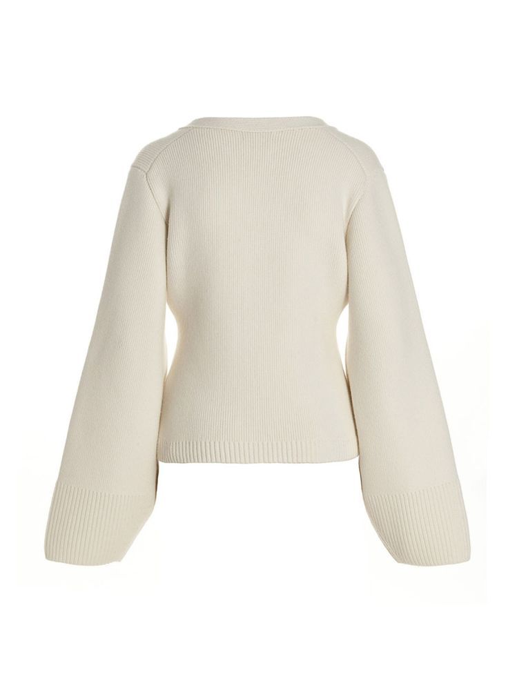 Shop Khaite The Scarlet Cashmere Cardigan In White