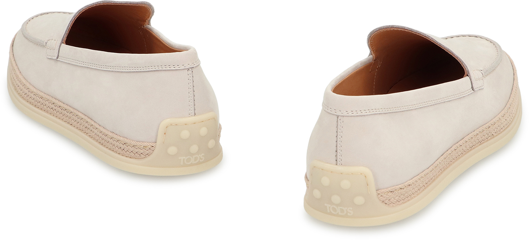 Tod's Round Toe Flat Shoes In Brown