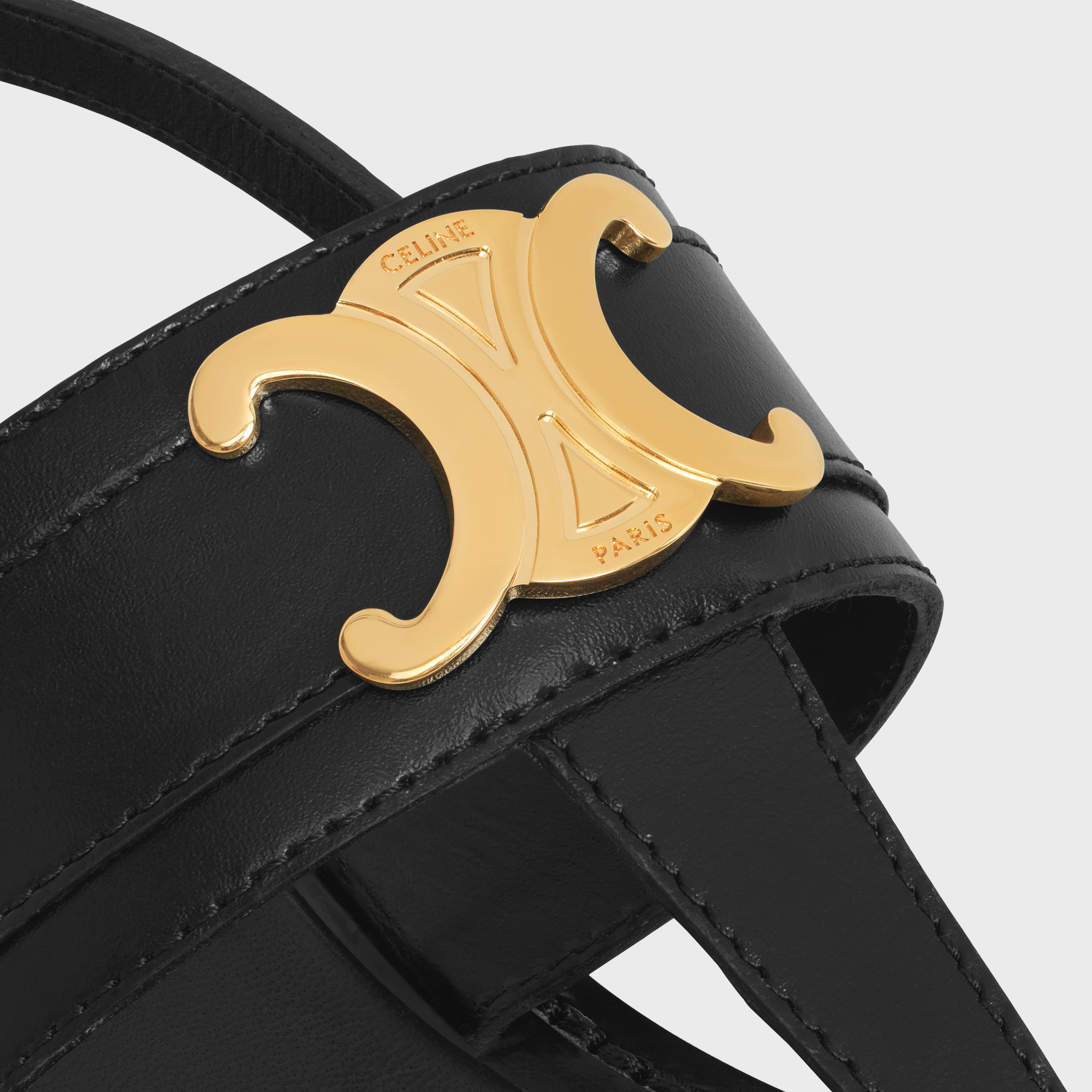 Celine Open-toed Flat Sandals In Black