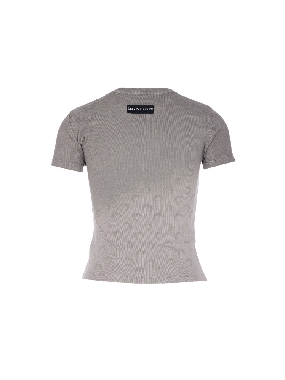 Marine Serre Women Faded Moon T-shirt In Gray