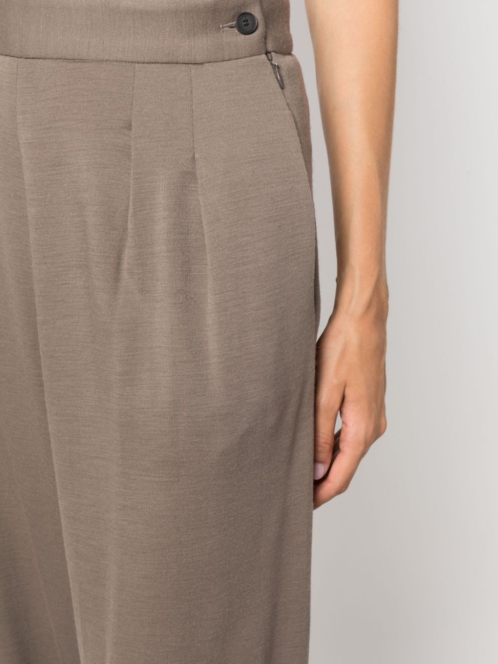 Fabiana Filippi Women's Wide Leg Wool Trousers In Gray