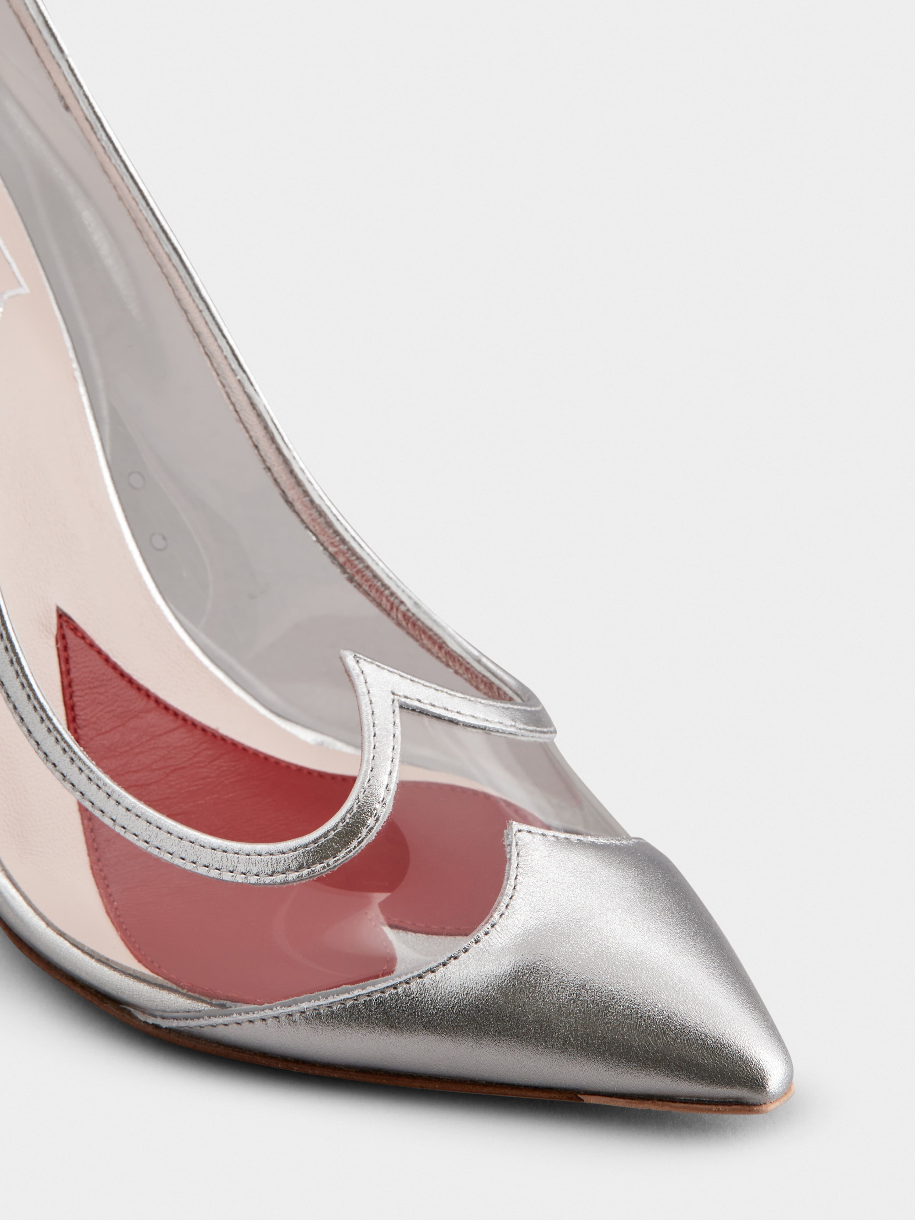 Roger Vivier I Love Vivier Pvc And Metallic Leather Pumps In White