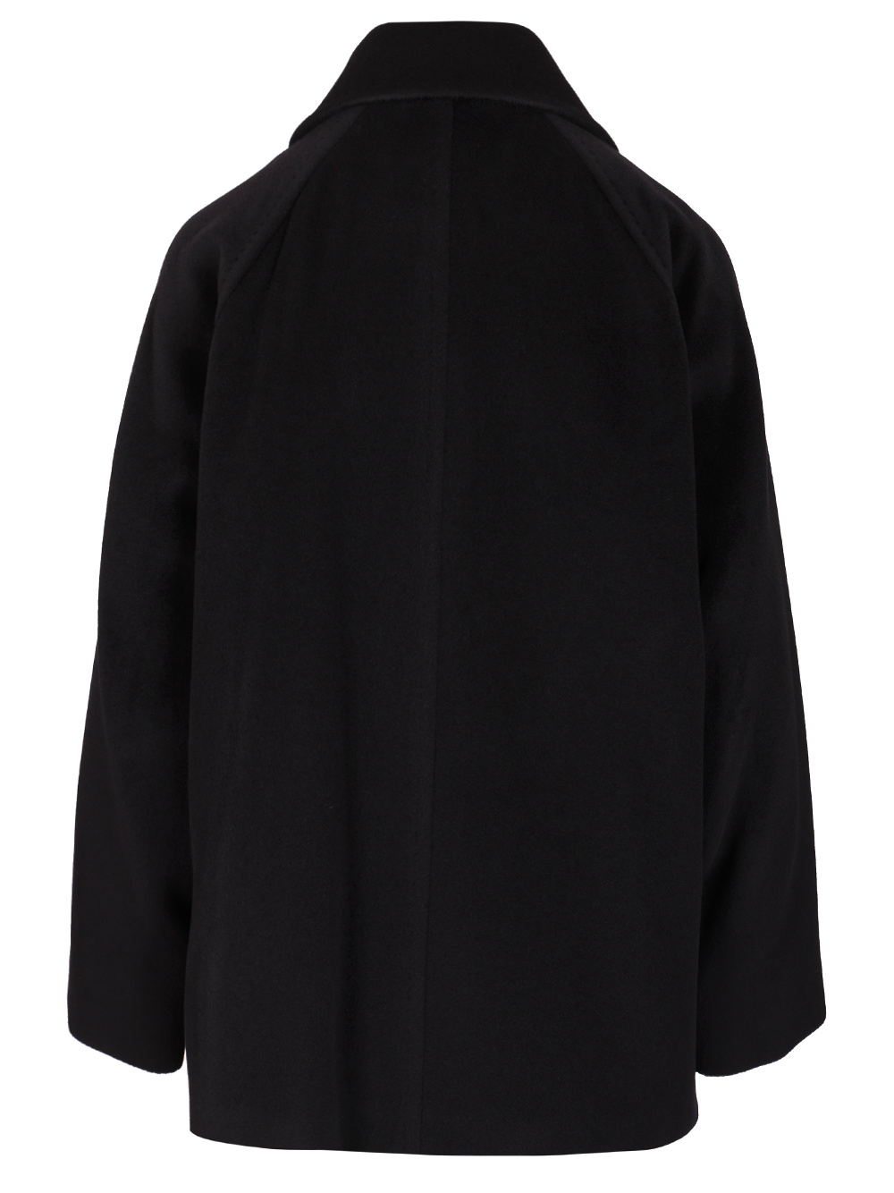 Max Mara Studio Double-breasted Long-sleeved Coat In Black