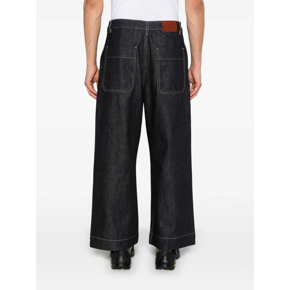 Studio Nicholson Belt-loop Casual Pants In Black