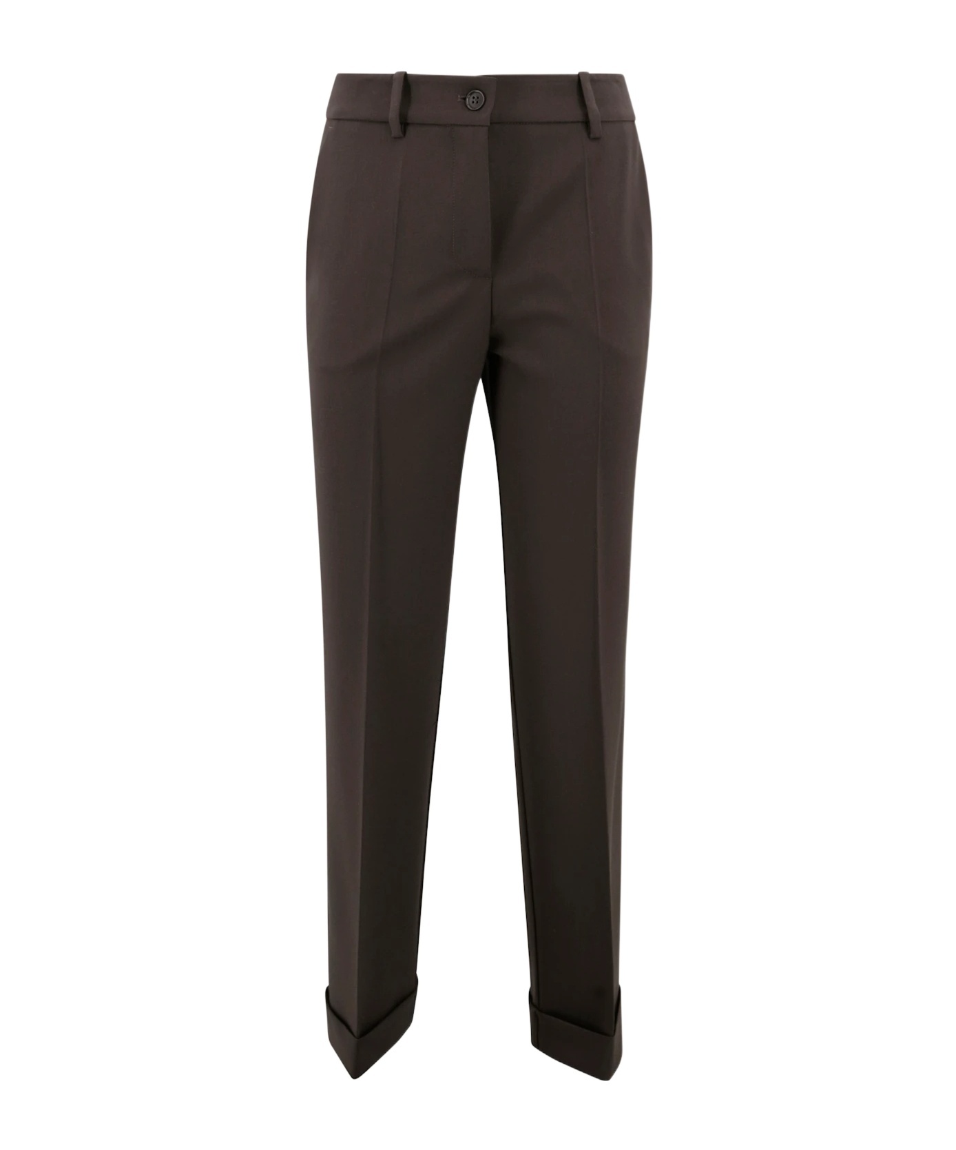 P.a.r.o.s.h Casual Pants With Belt Loops In Brown