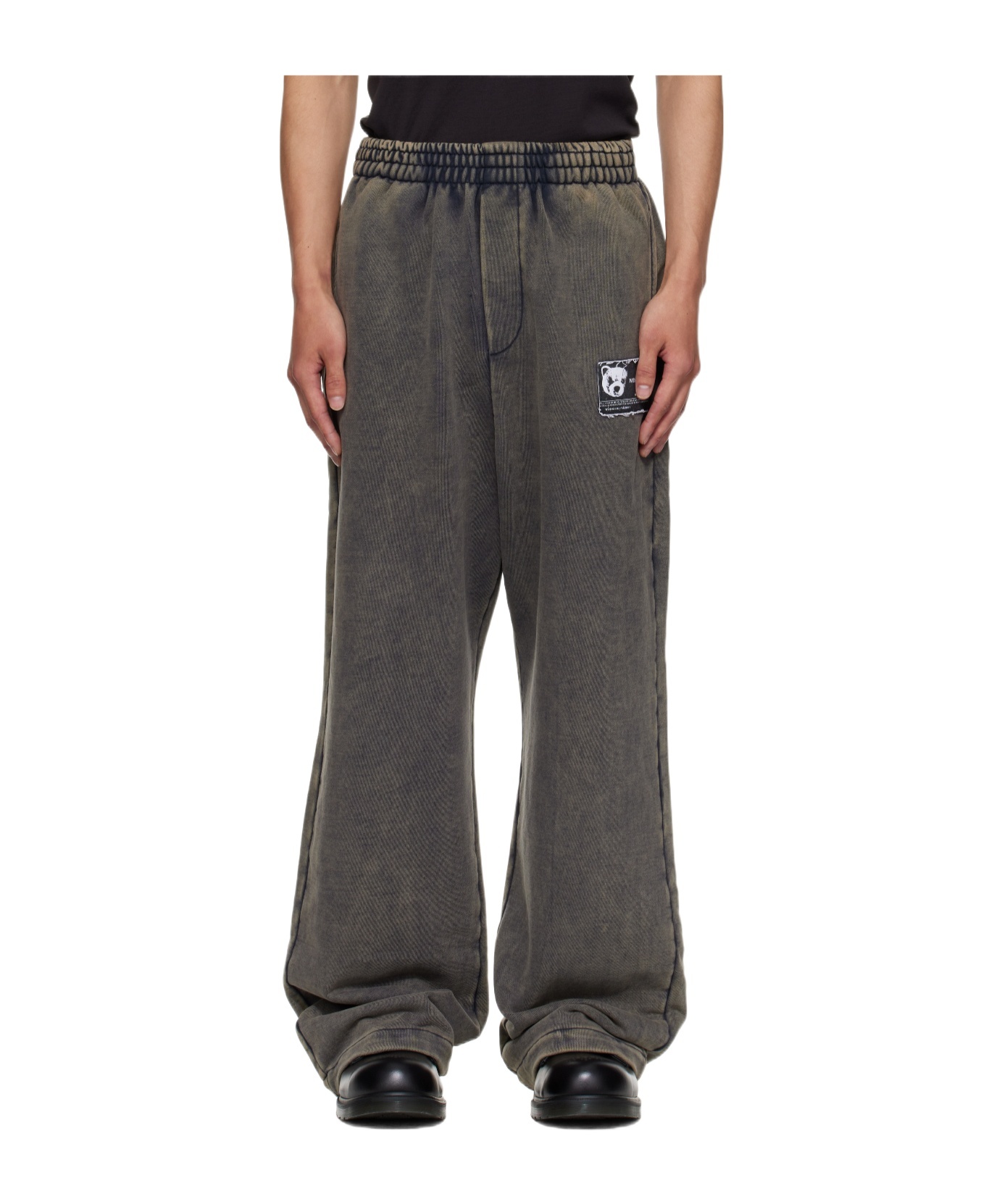 We11 Done Teddy Id Jersey Sweatpants In Gray