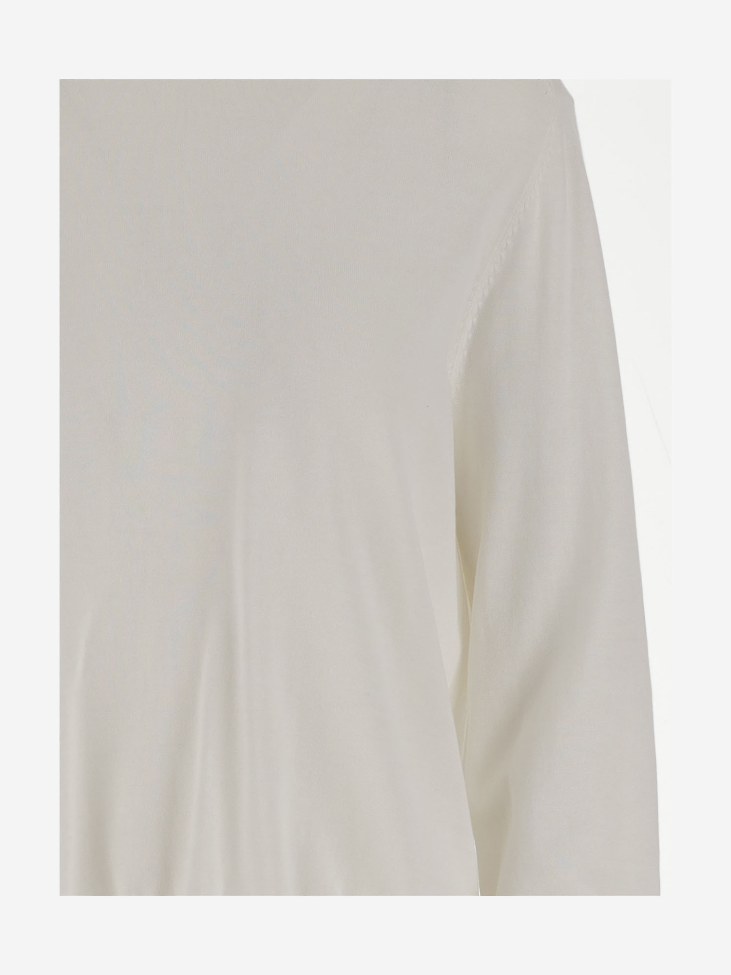 Shop Aspesi Long Sleeve Sweater In White