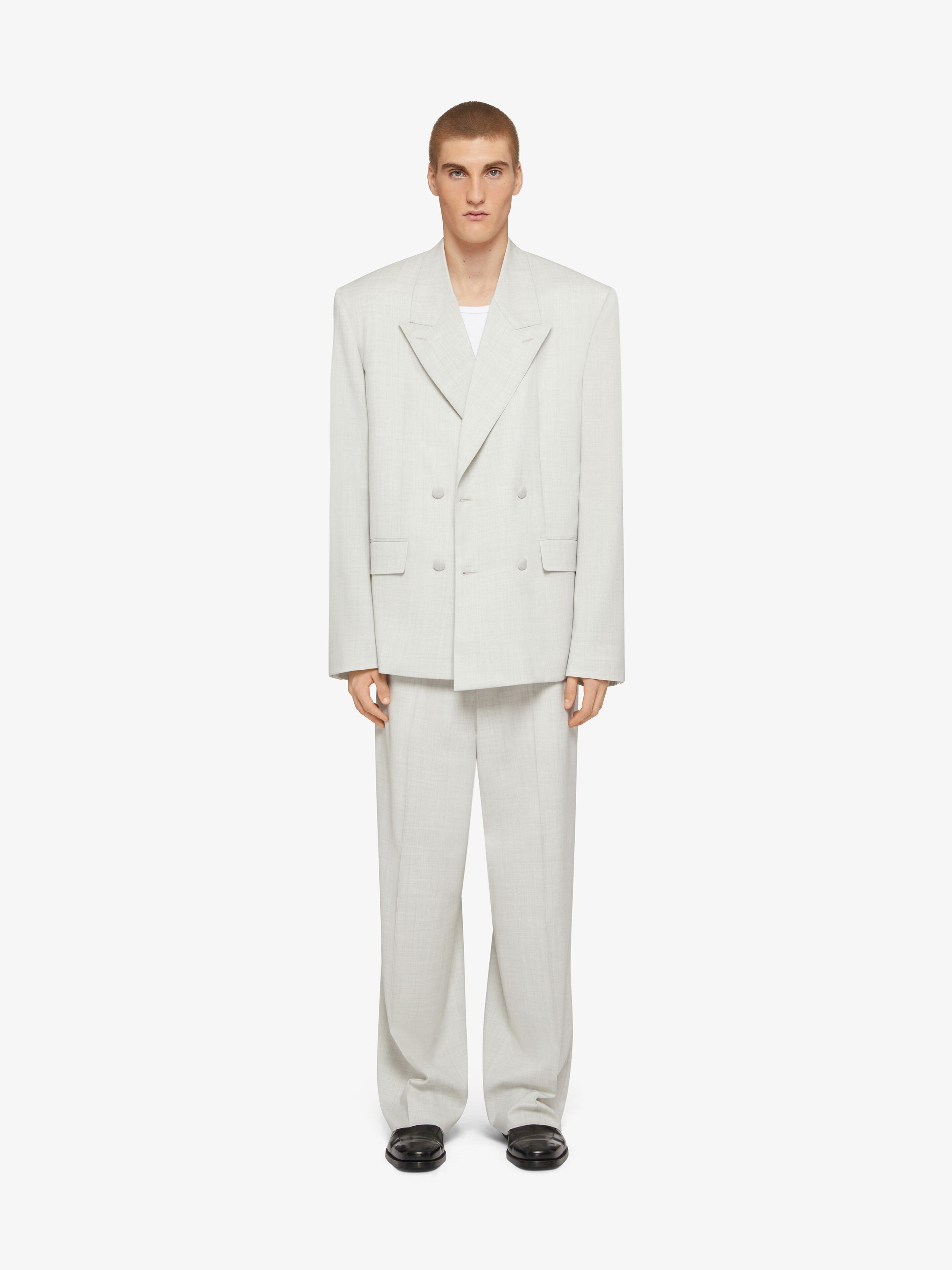 Givenchy Double-breasted Wool Blazer In White