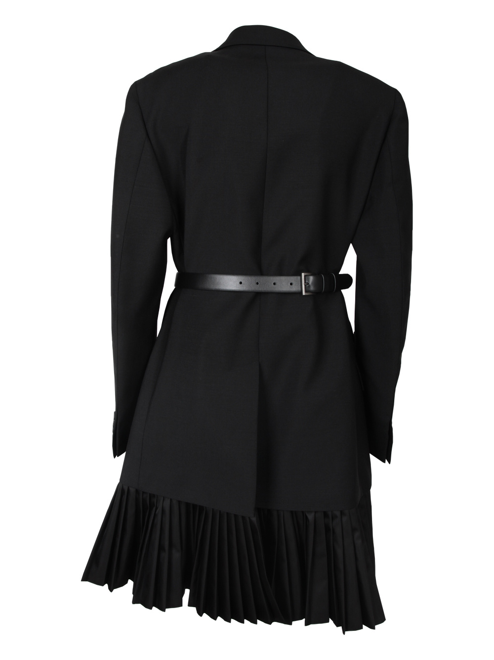 Prada Re-nylon Logo Pouch Blazer Mini Dress In Black