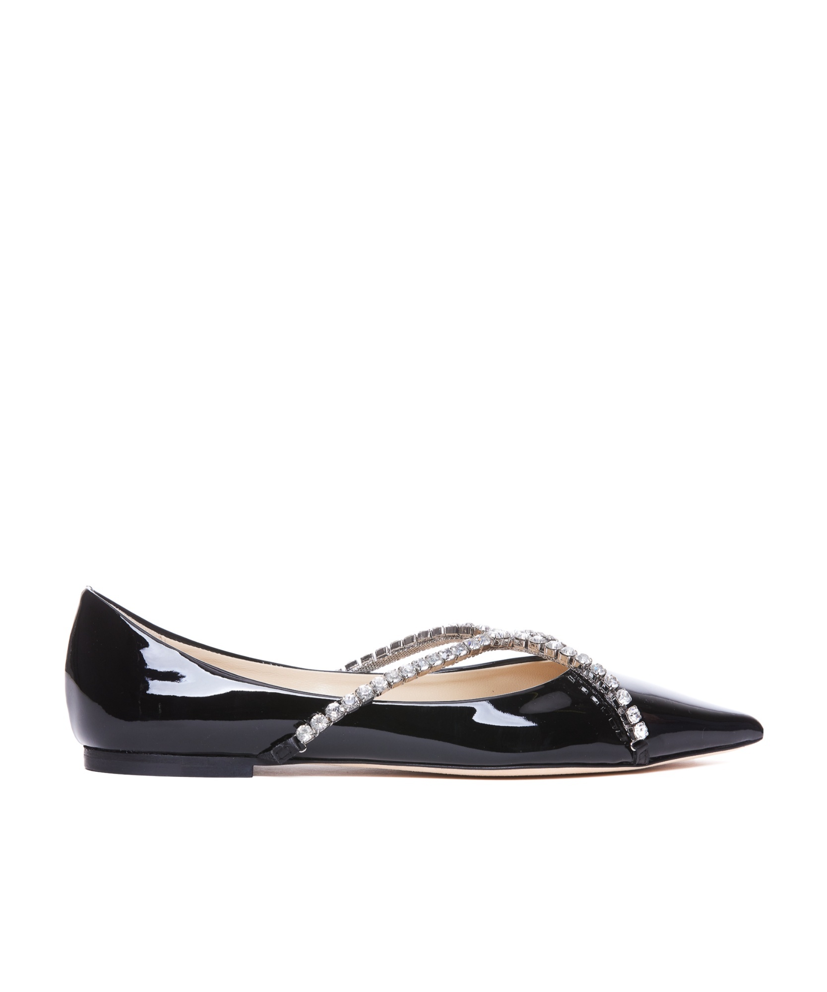 Jimmy Choo Black Flat Shoes In Black