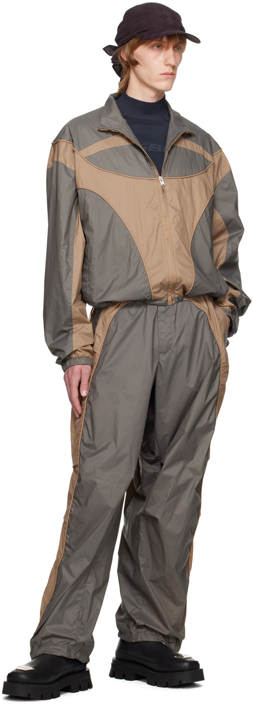 Misbhv Beige Jordan Barrett Edition Paneled Track Jacket In Gray