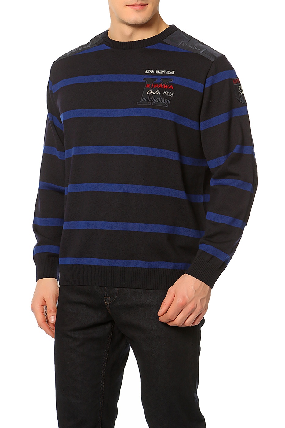 Paul & Shark Striped Pullover In Black