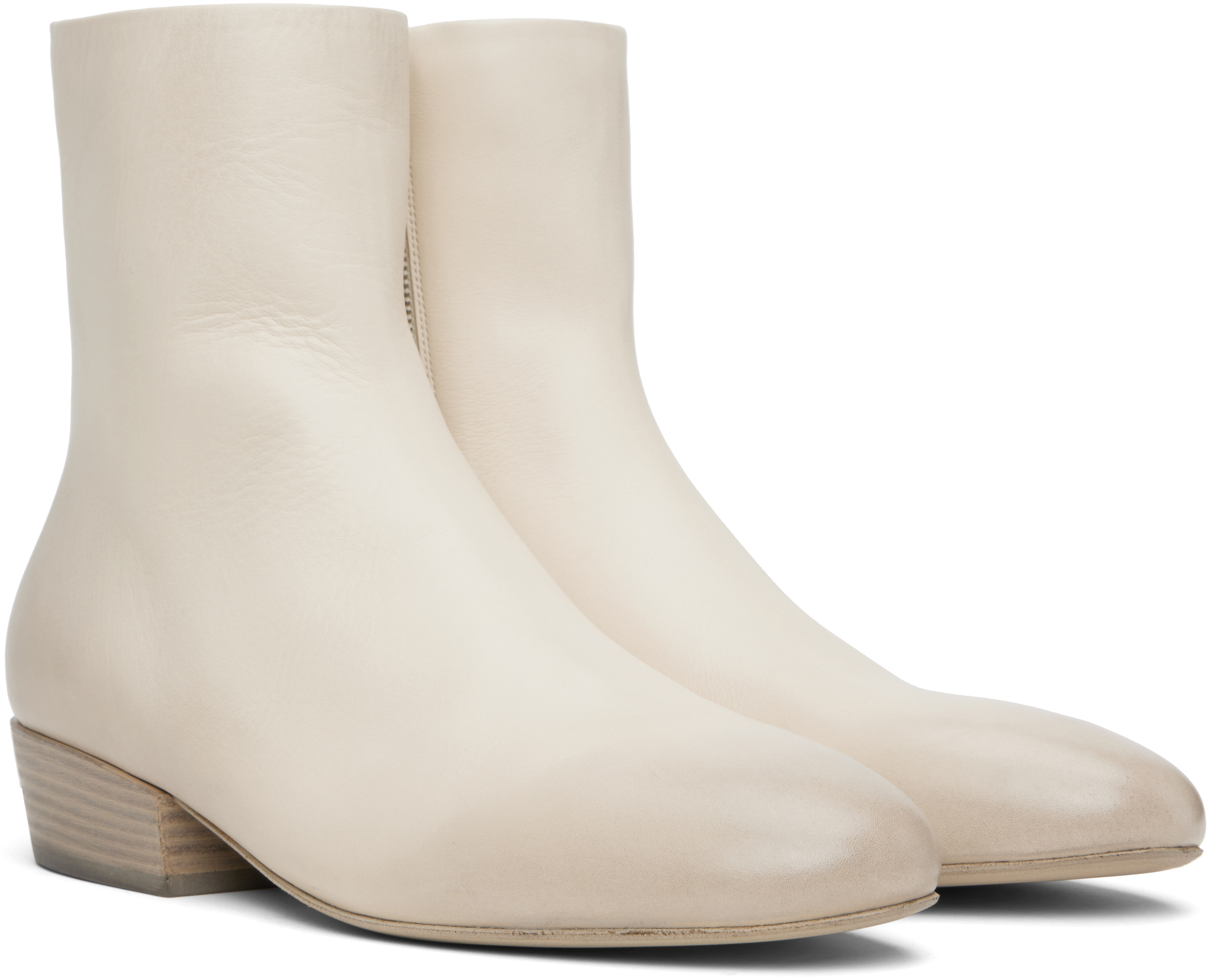 Marsèll Off-white Granblocco Ankle Boots In White