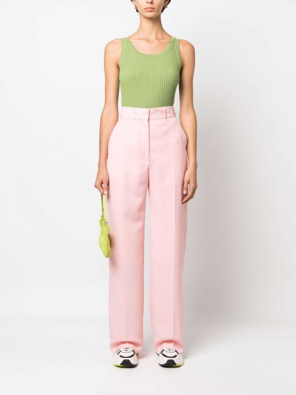 Casablanca Tailored High-waisted Trousers In Pink