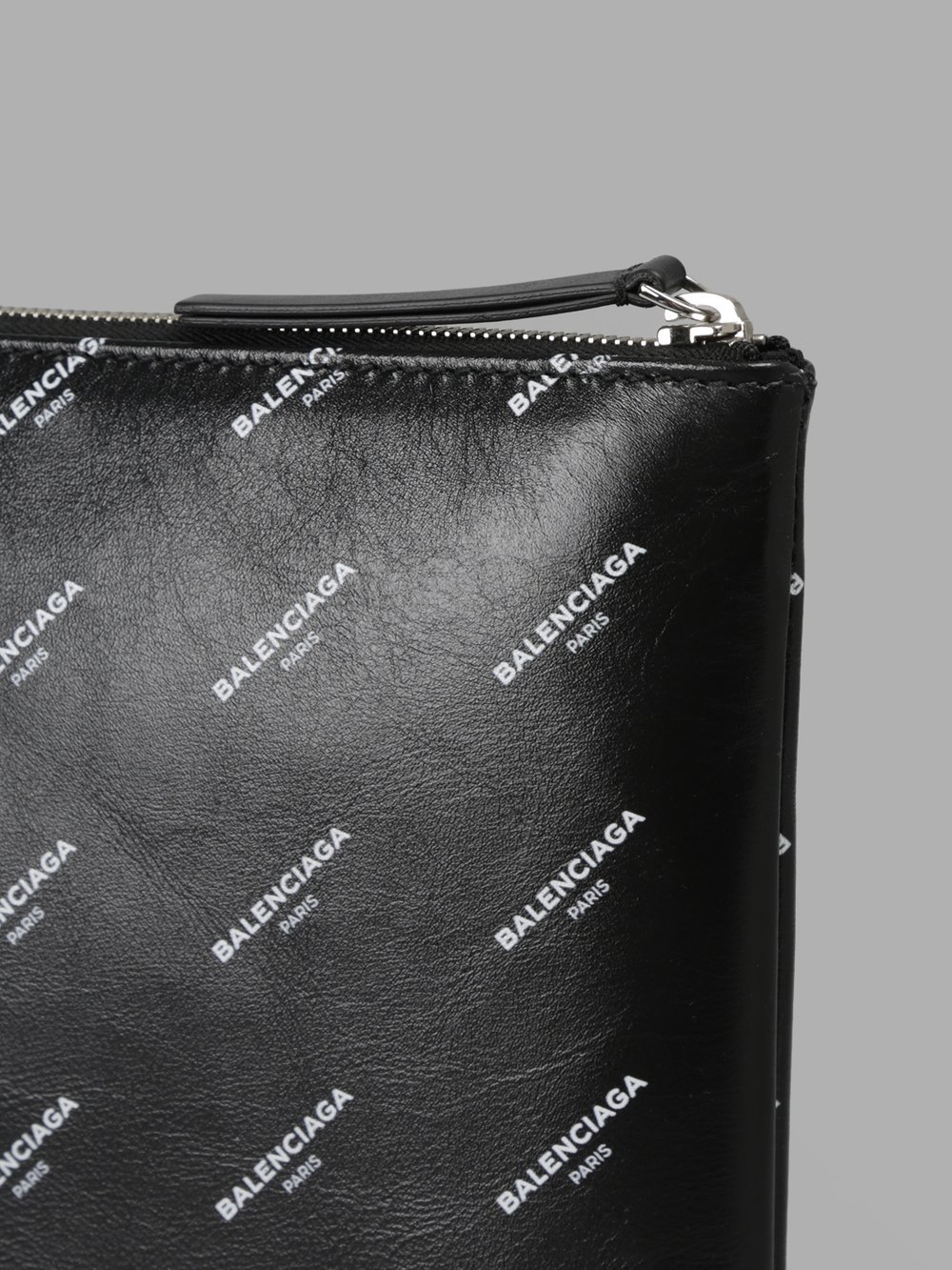 Balenciaga Logo Pattern Handbag In Black