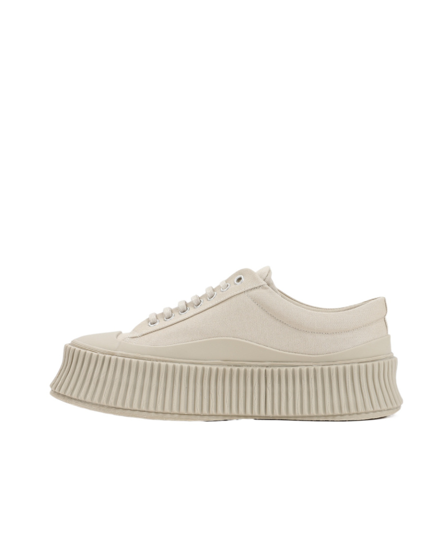 Jil Sander Low-top Lace-up Sneakers In Nude