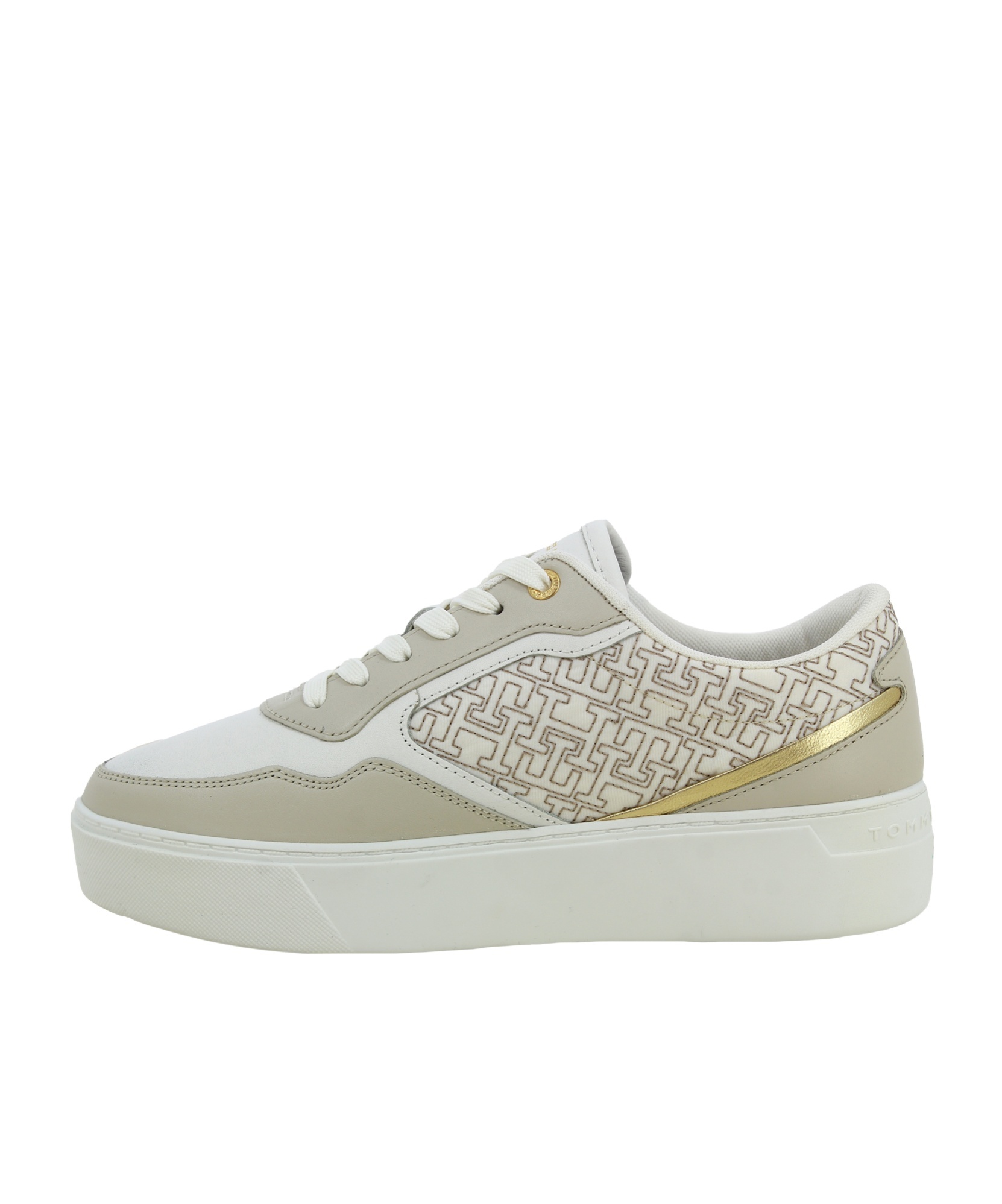 Tommy Hilfiger Round-head Sneakers In Neutral