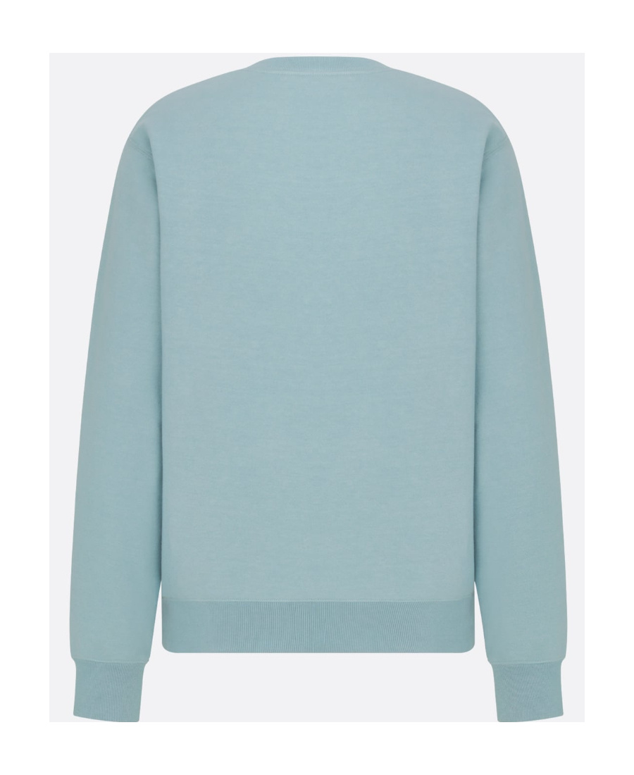 Dior Homme Logo Patch Crewneck Sweatshirt In Blue
