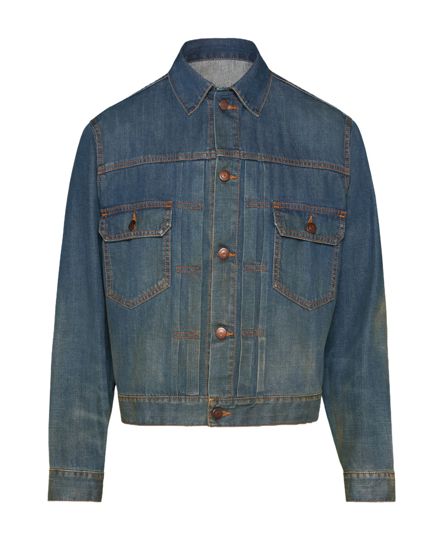 MAISON MARGIELA PLEATED DENIM JACKET