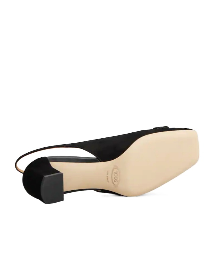 Tod's Leather Slingback Pumps In Black