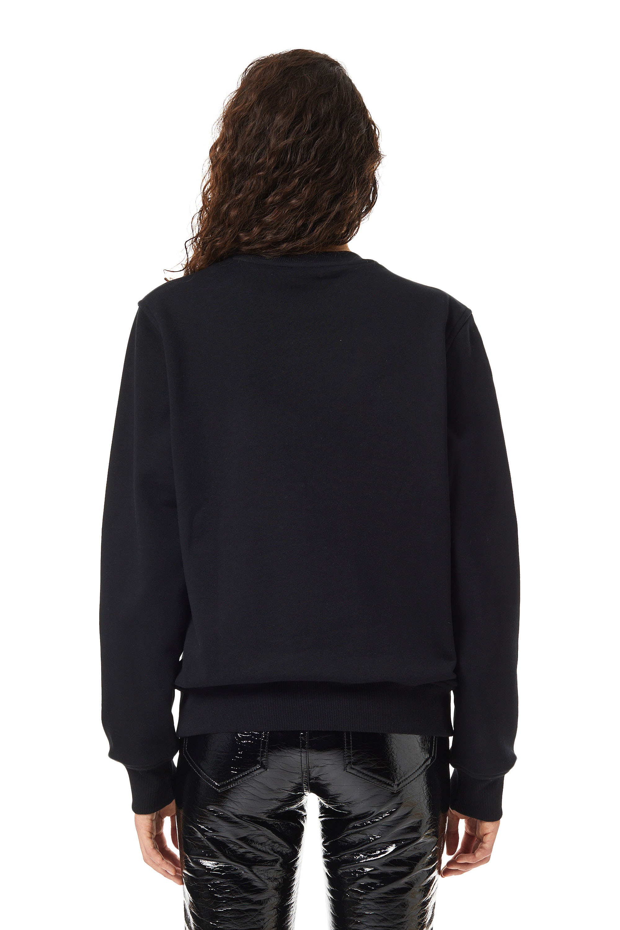 Diesel D-logo Cotton Sweatshirt In Black