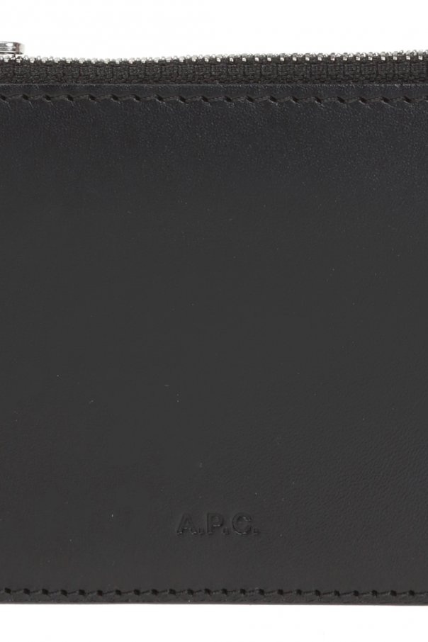 Apc Logo Embossed Cardholder Wallet In Black