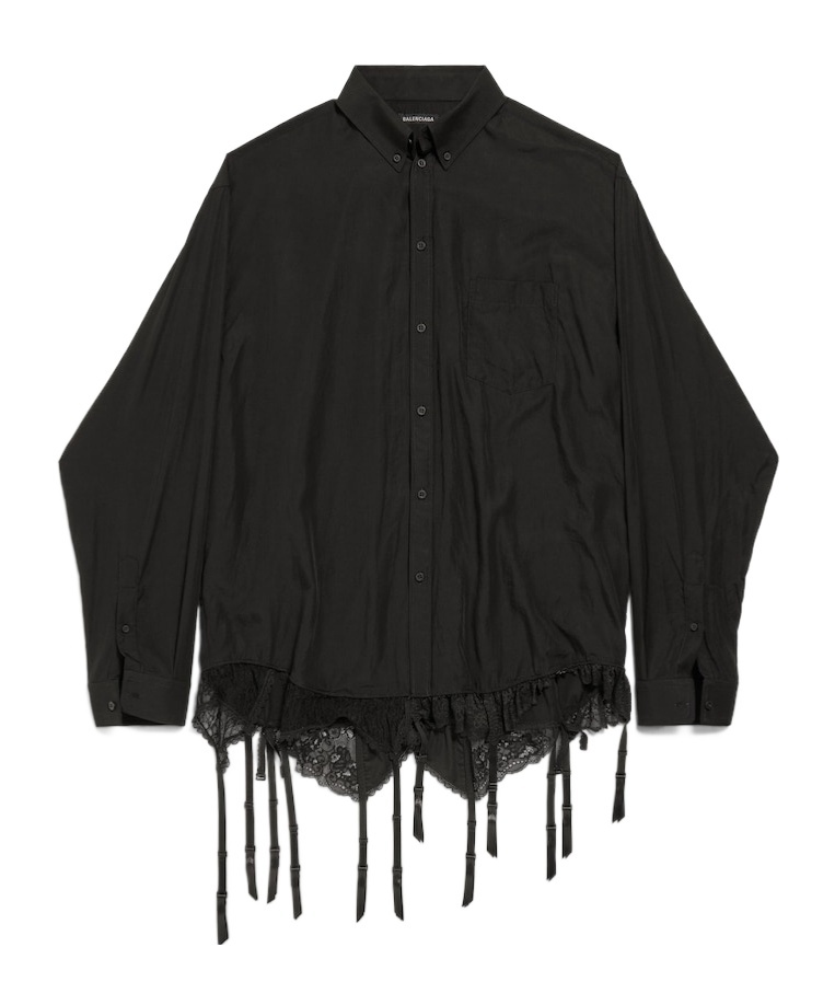 Shop Balenciaga Women's Lingerie Shirt In Black