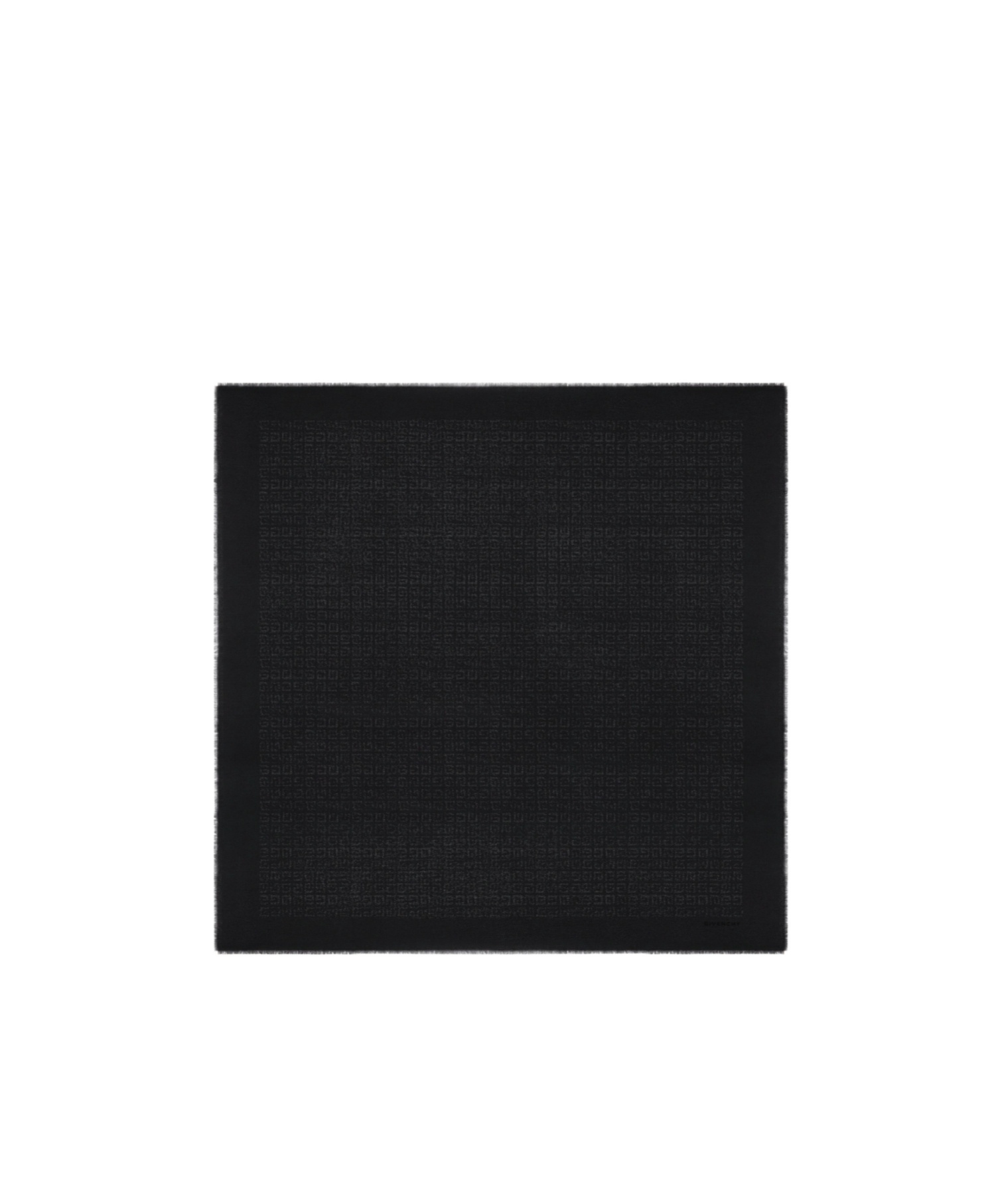 Givenchy Monogram Frayed Edge Scarf In Black