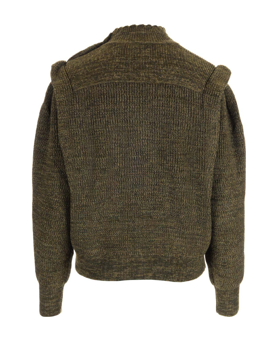 Shop Isabel Marant Étoile Meerya Padded-shoulder Knit Jumper In Black