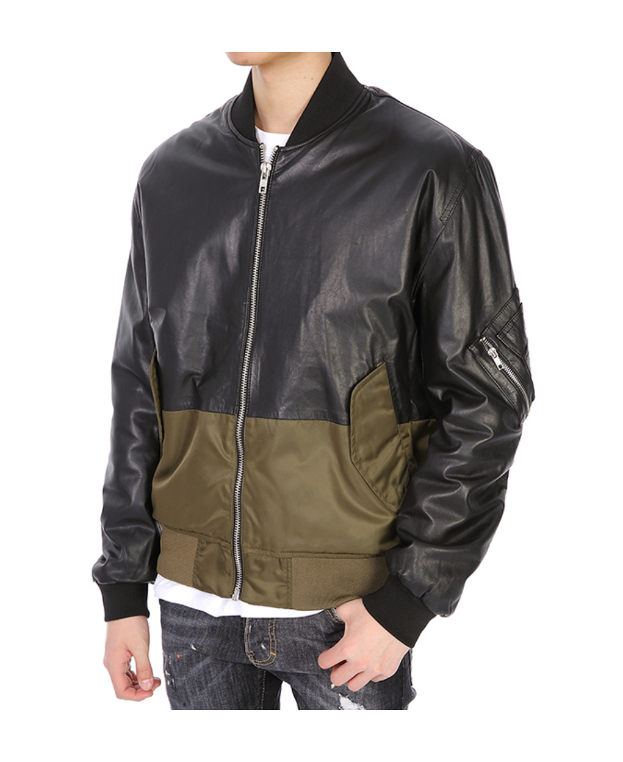 Mcq By Alexander Mcqueen Splicing Details Baseball Jacket In Black