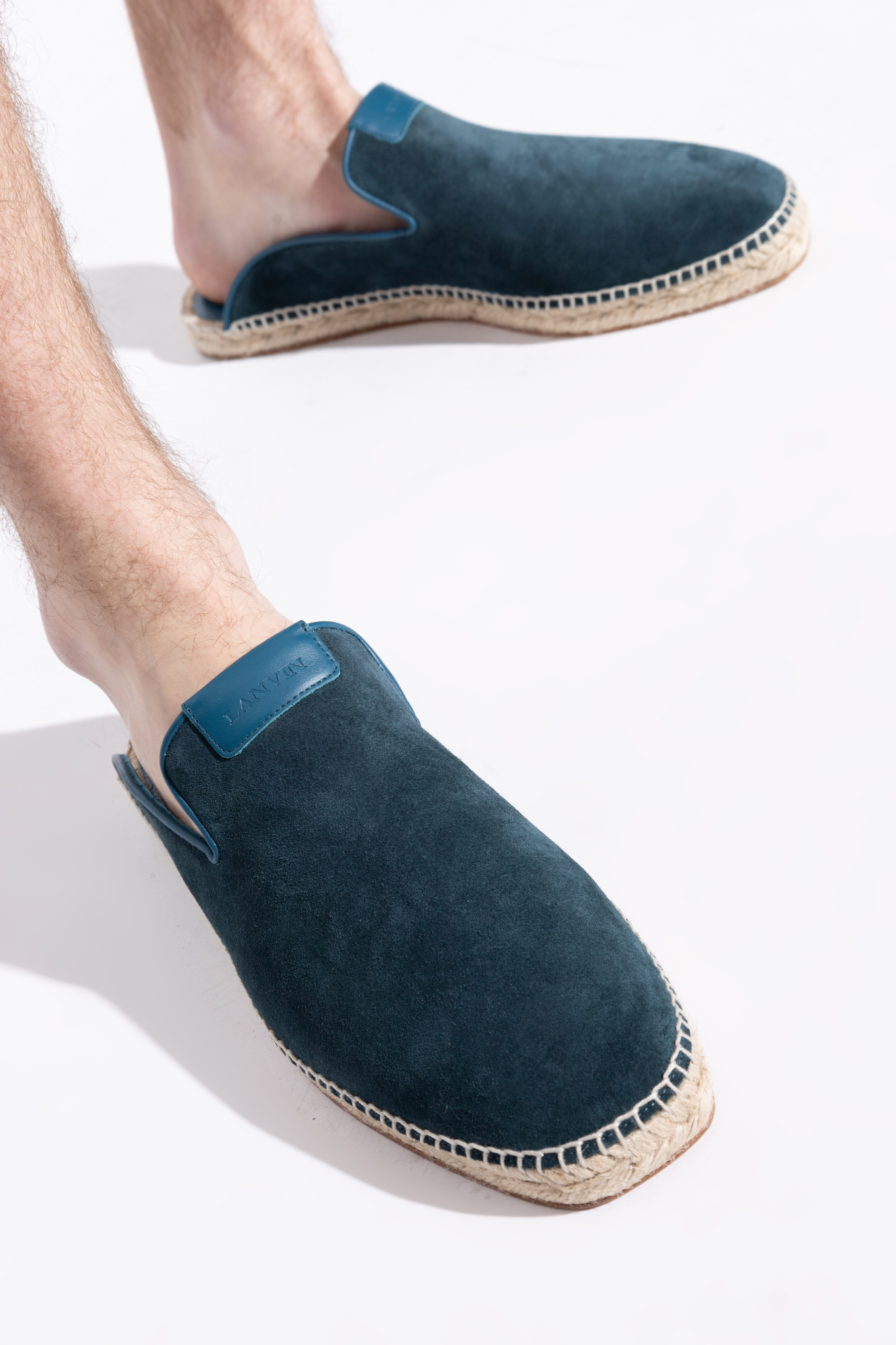 Lanvin Round Head Muller Shoes In Green