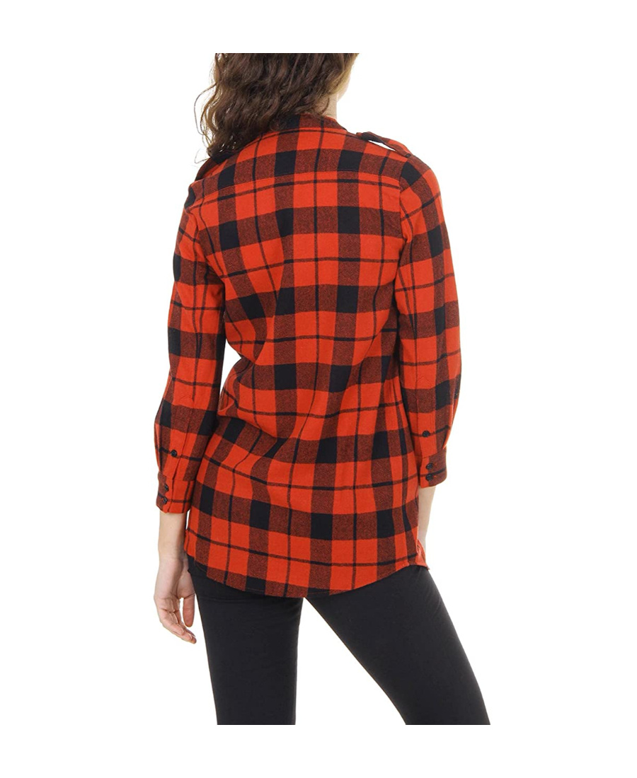 Burberry Checkered Casual Blouse In Brown
