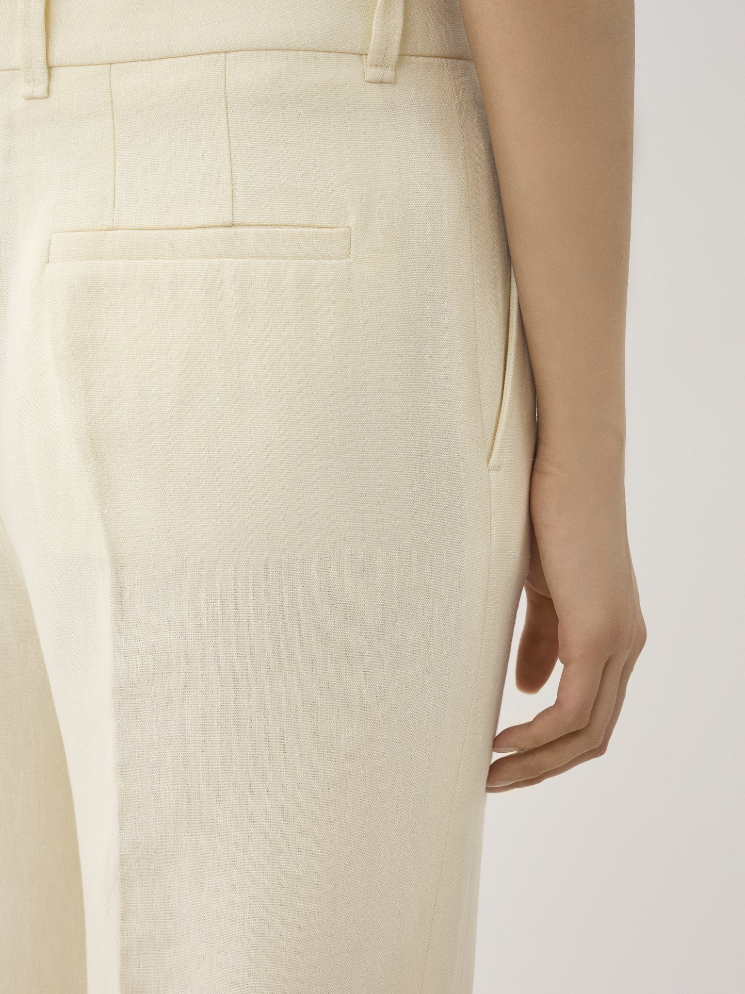 Chloé Wide-leg Linen Trousers In White