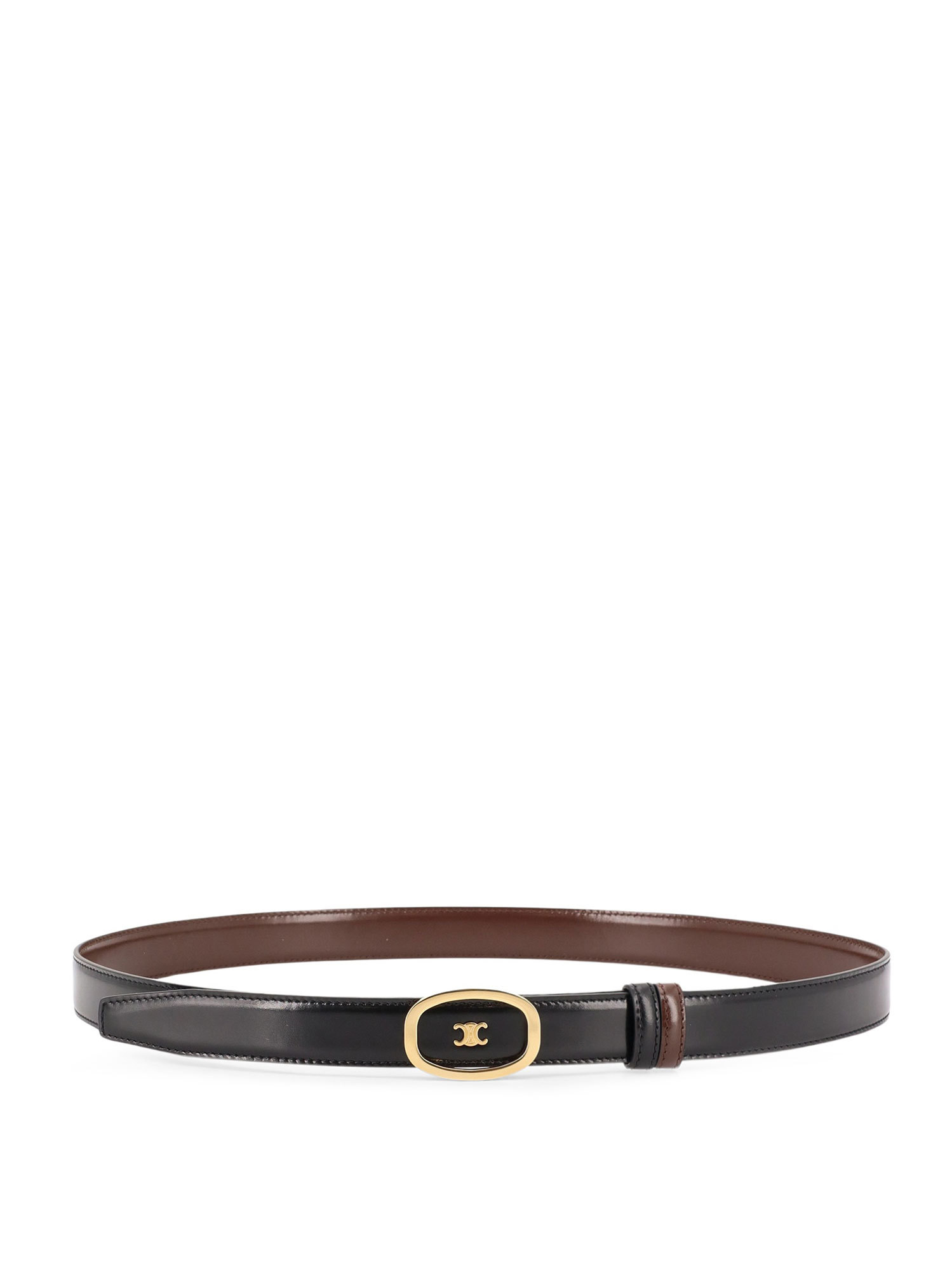 Celine Women Leather Belt In Brown