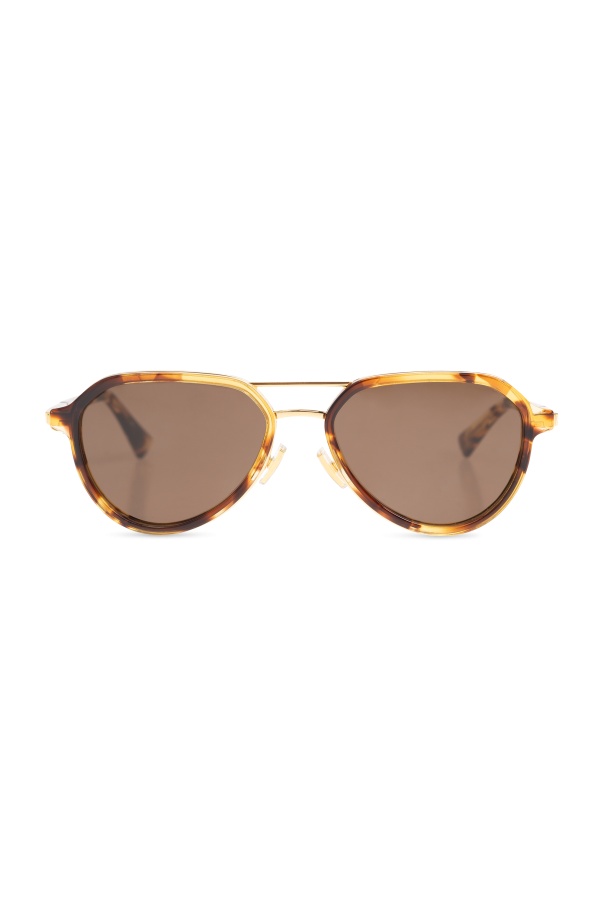 Bottega Veneta Full Frame Sunglasses In Brown