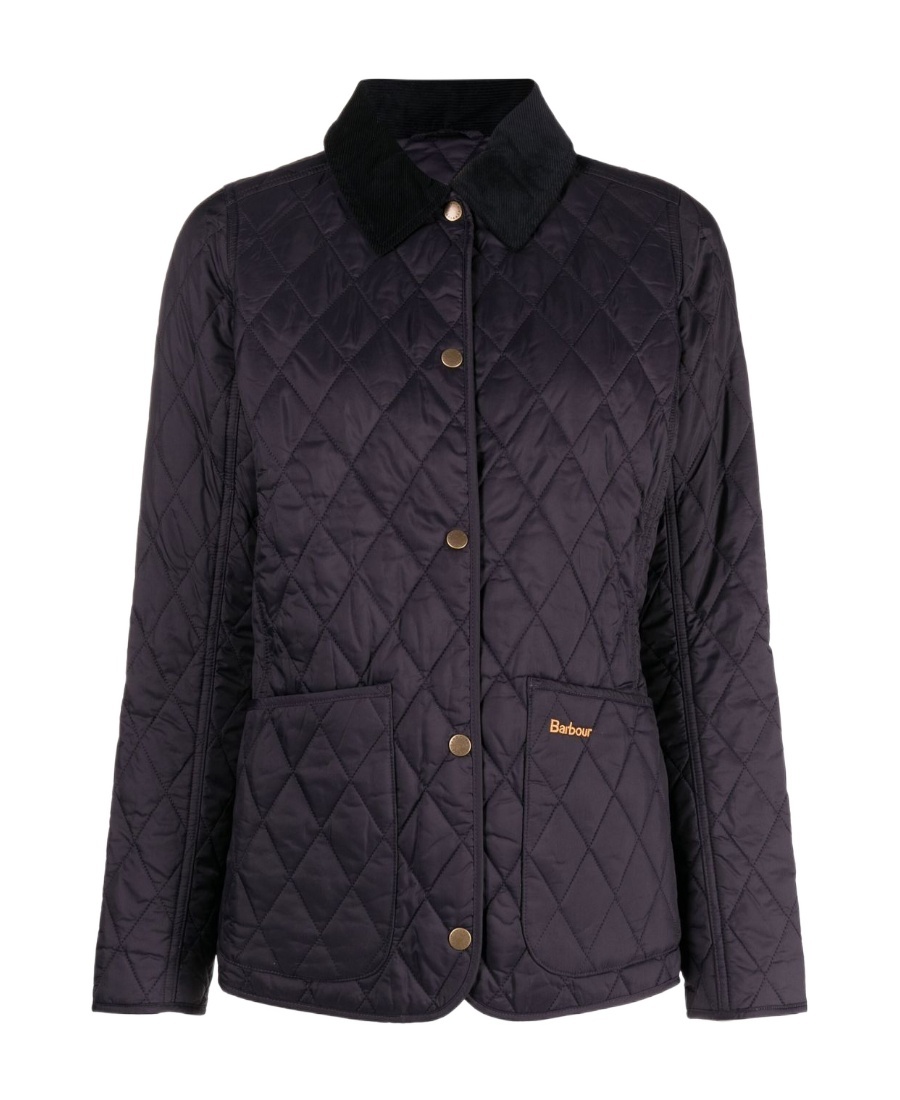 Barbour Annandale Quilted Press-stud Fastened Jacket In Black