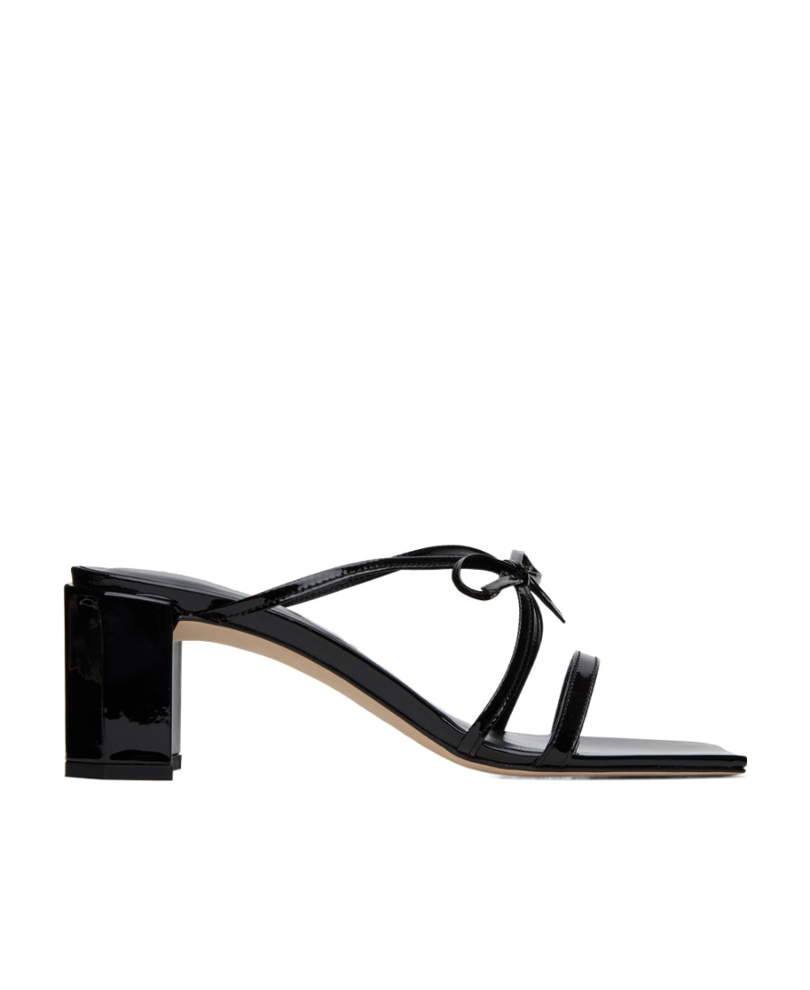 By Far Front-tie 65mm Sandals In Black