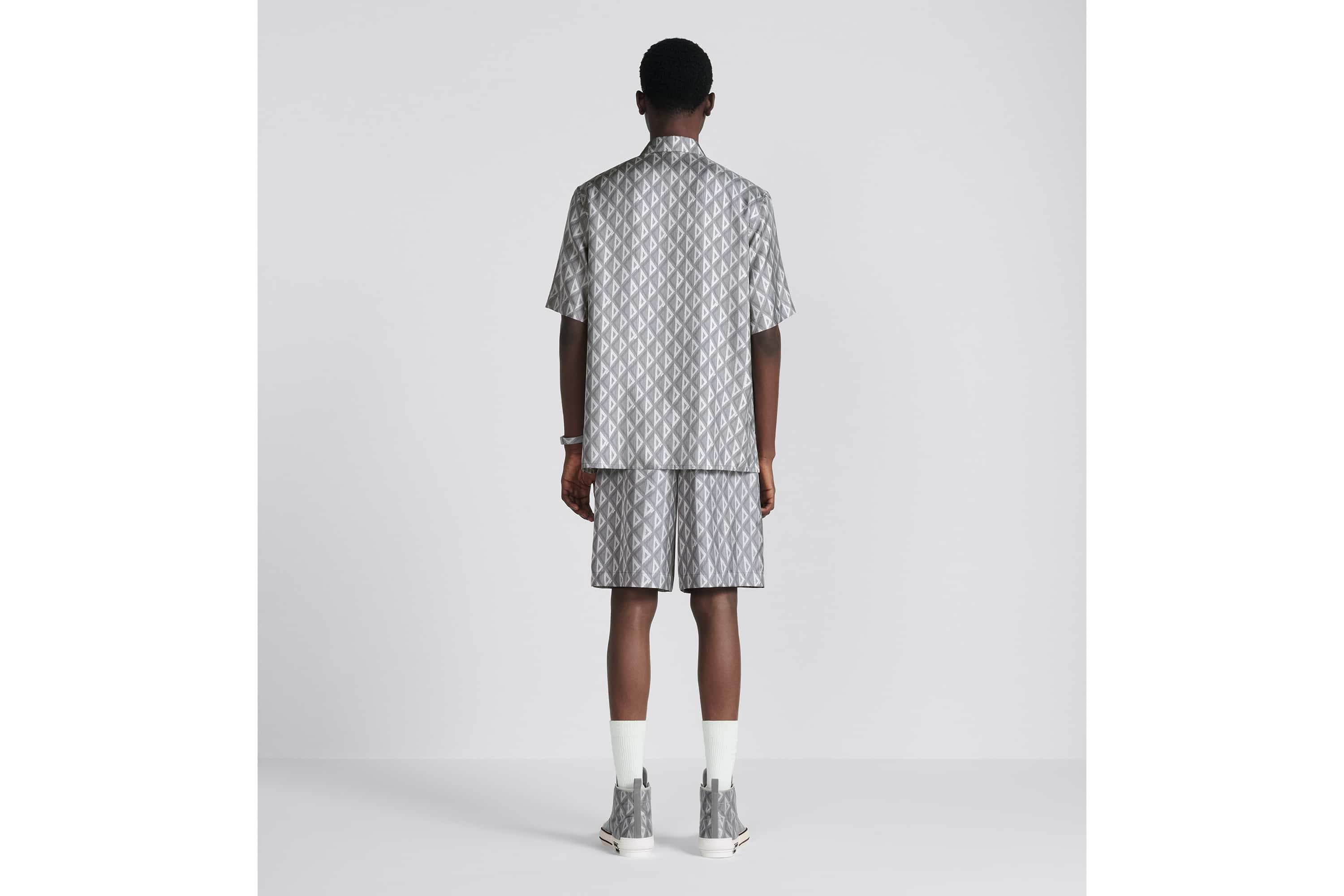 Dior Cd Diamond Bermuda Shorts In Gray