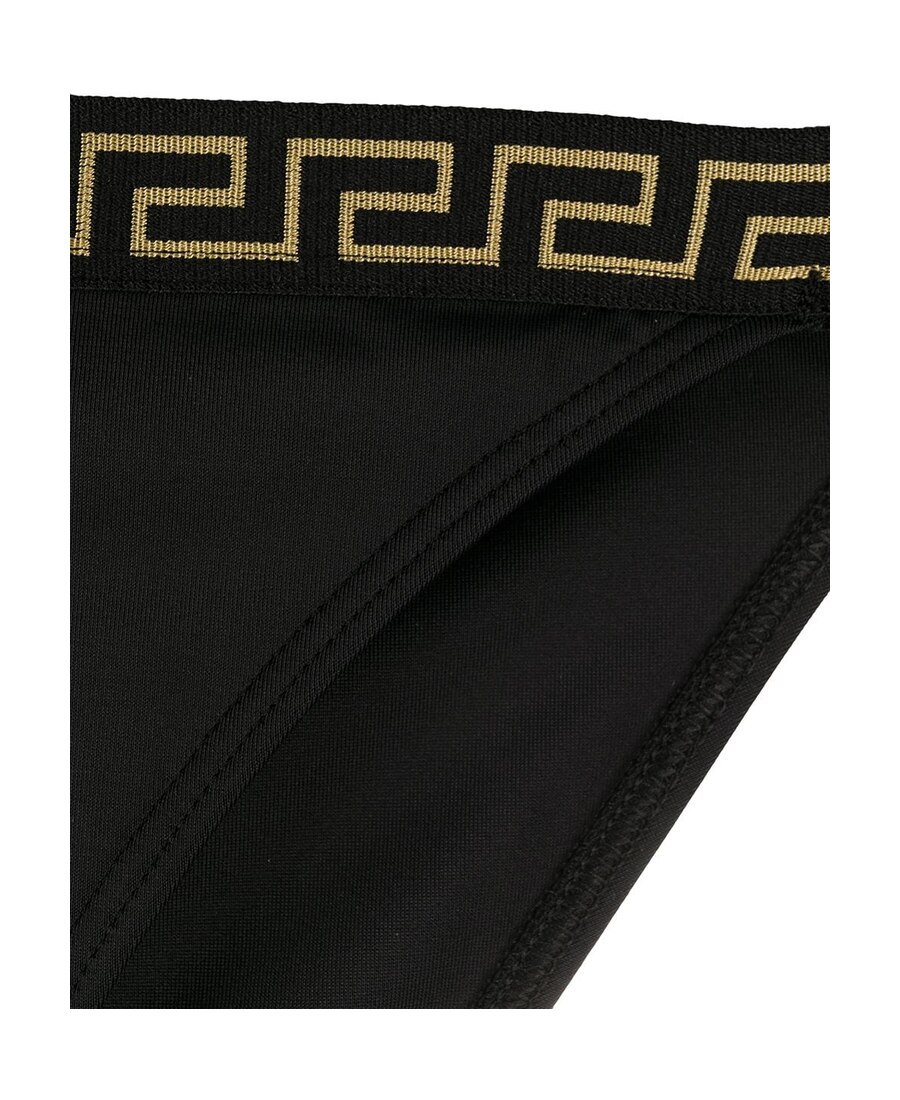 Versace Greca Trim Bikini Bottoms In Nude