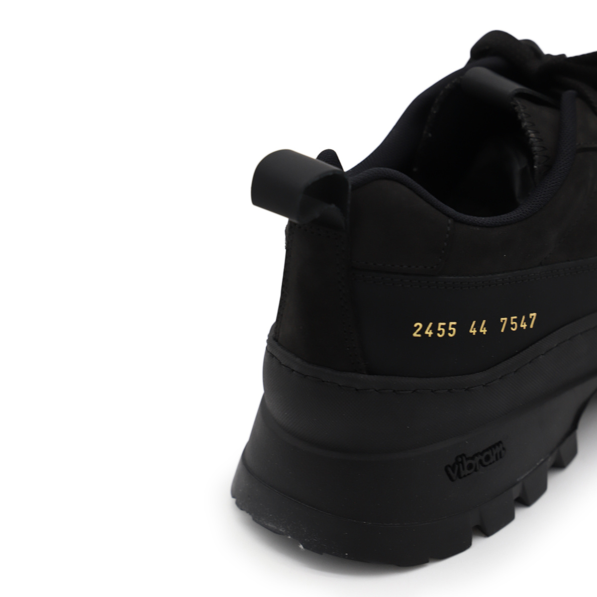 Common Projects Track Hiker Rubber-trimmed Suede Sneakers In Black