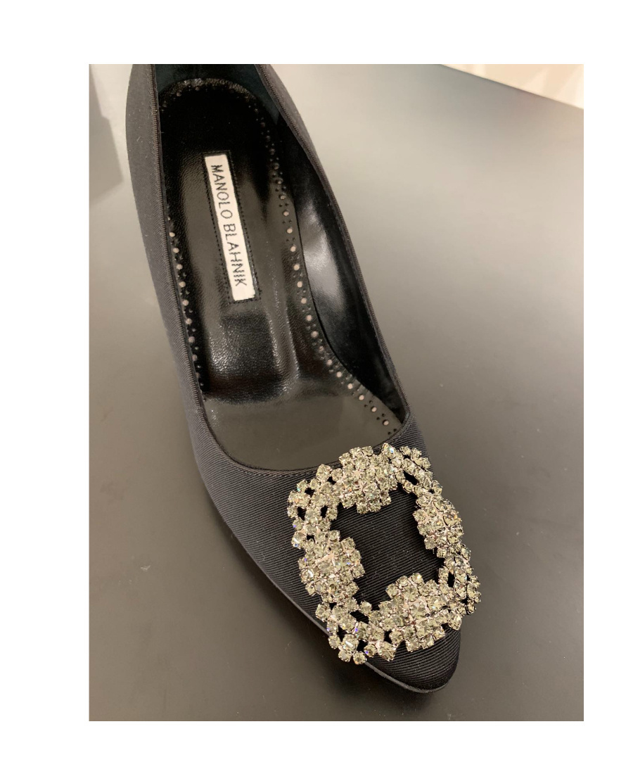 Manolo Blahnik Logo High Heels In Black