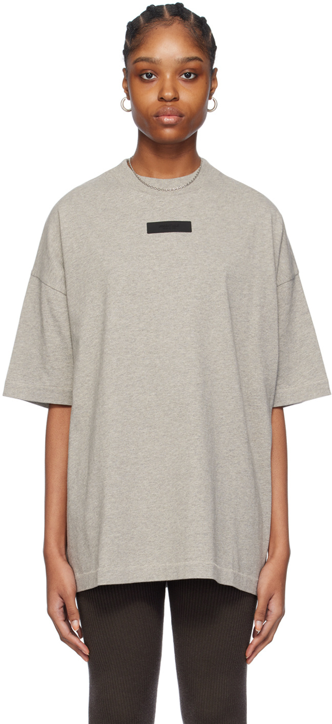 Shop Essentials Logo-appliqué Cotton T-shirt In White