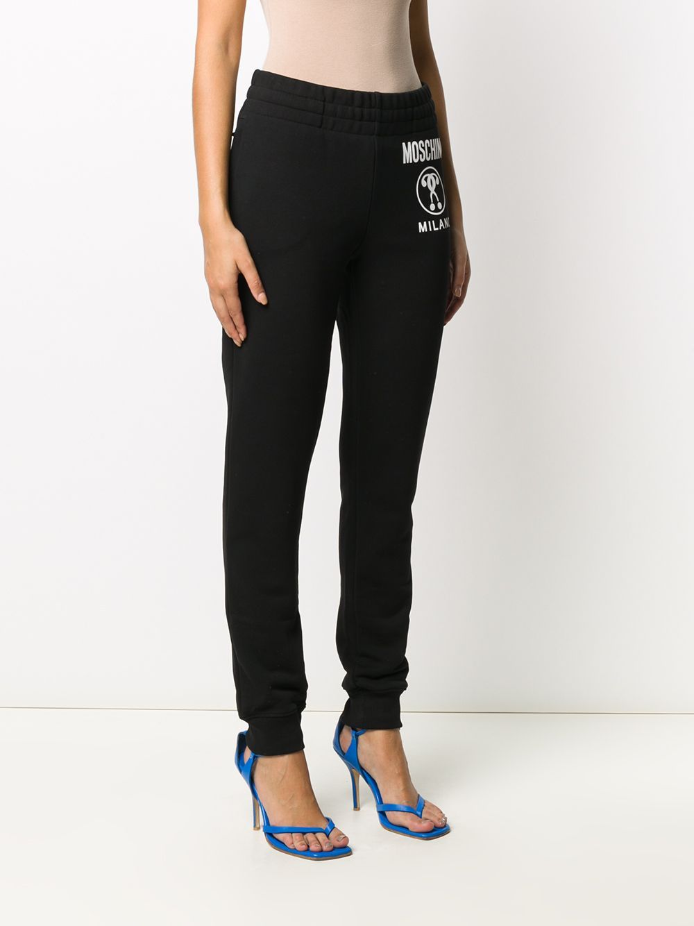Moschino Logo Printed Sweatpants In Black