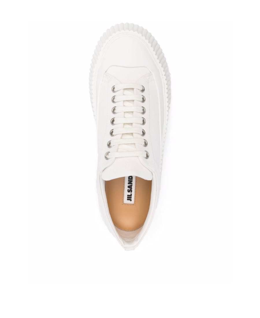 Shop Jil Sander Low-cut Casual Sneakers In White