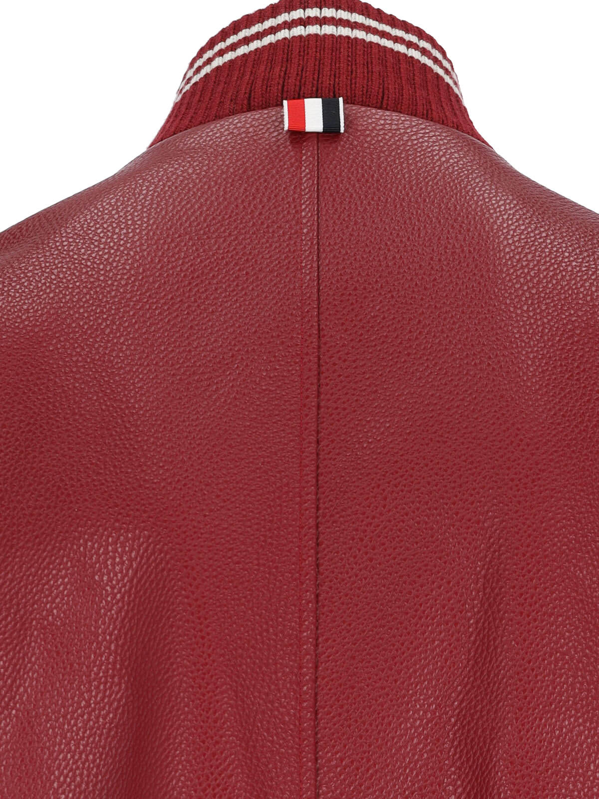 Thom Browne Ribbed Collar Striped Sleeves Jacket Front Pockets