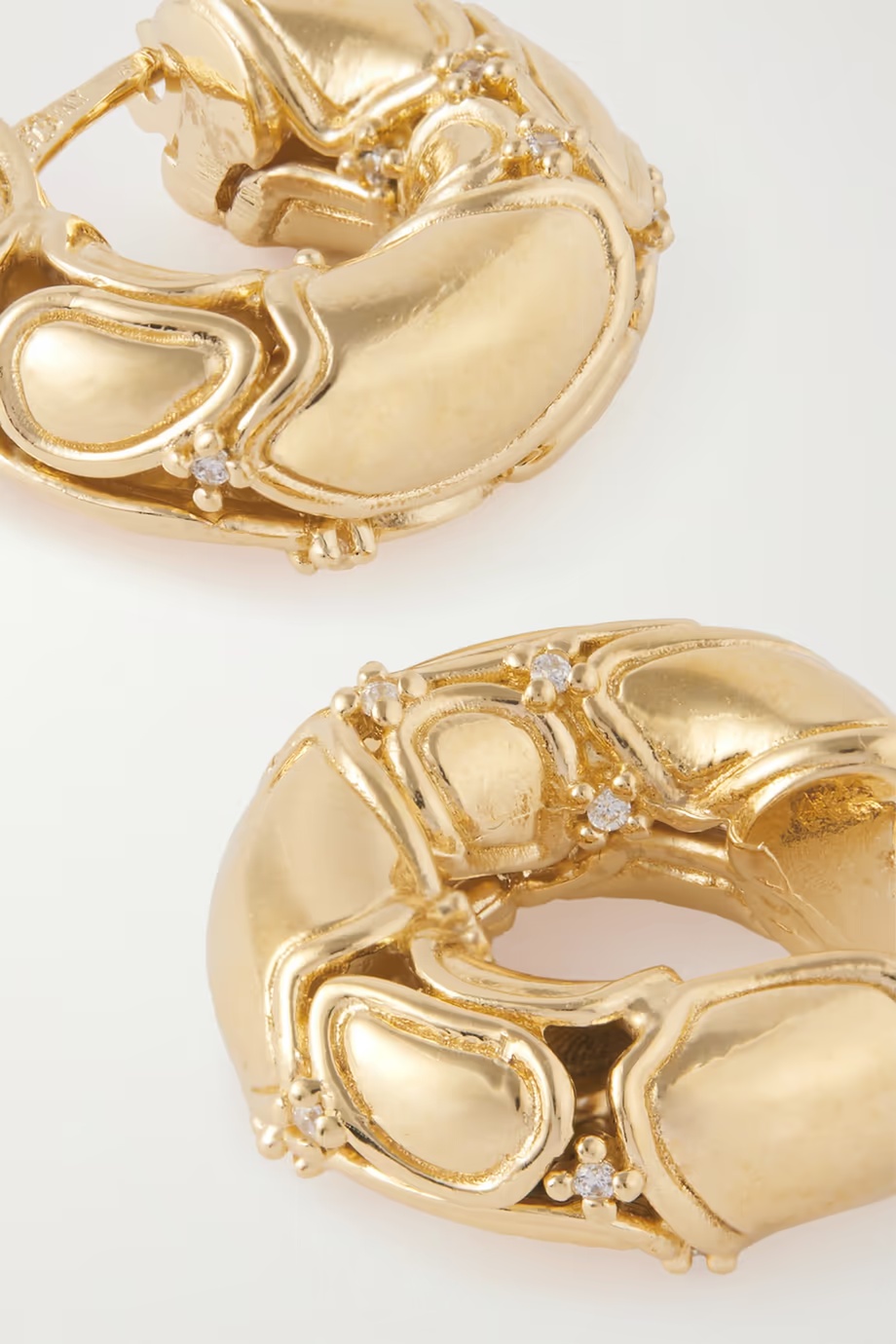 Bottega Veneta Hoop Earrings In Yellow